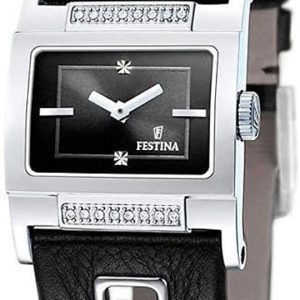 Festina 99999 Damklocka F16325-4 Svart/Läder