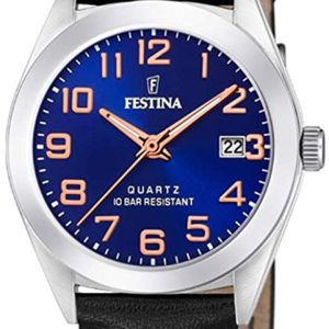 Festina 99999 Damklocka F20447-2 Blå/Läder Ø28 mm