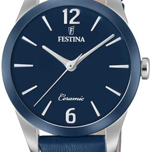 Festina 99999 Damklocka F20473-5 Blå/Läder Ø35 mm