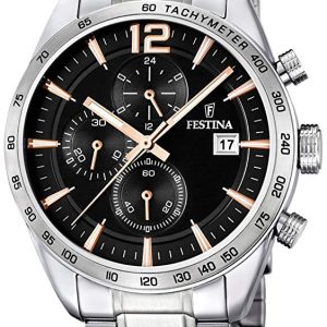 Festina 99999 Herrklocka F16759-6 Svart/Stål Ø43.5 mm