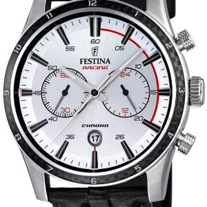 Festina 99999 Herrklocka F16874-I Silverfärgad/Läder Ø44 mm