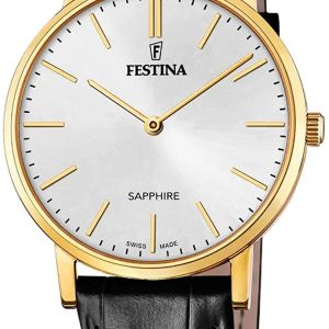 Festina 99999 Herrklocka F20016-1 Vit/Läder Ø39 mm