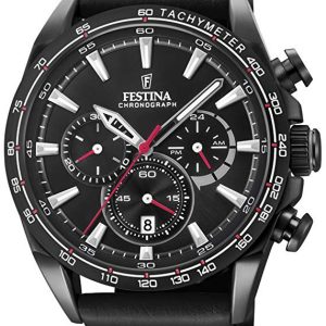 Festina 99999 Herrklocka F20351-3 Svart/Läder Ø44 mm