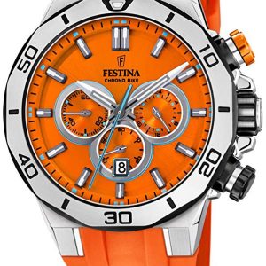 Festina 99999 Herrklocka F20449-C Orange/Gummi Ø44 mm