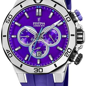 Festina 99999 Herrklocka F20449-D Blå/Gummi Ø44 mm