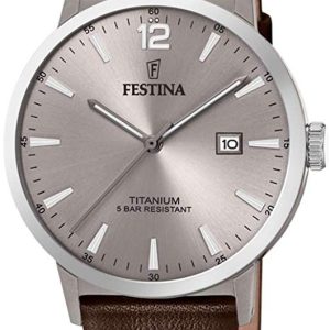 Festina 99999 Herrklocka F20471-2 Grå/Läder Ø41 mm