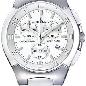 Festina 99999 Herrklocka F6698-1 Vit/Stål Ø40 mm