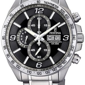 Festina 99999 Herrklocka F6861-4 Svart/Stål Ø45 mm