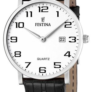 Festina Damklocka F16477-1 Vit/Läder Ø31 mm