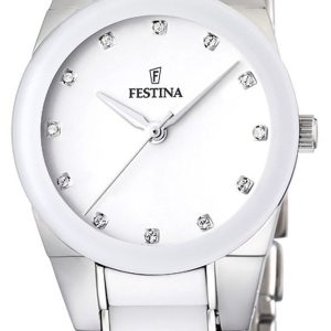 Festina Damklocka F16534-3 Dress Vit/Stål Ø30 mm