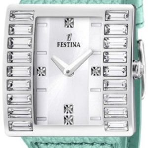 Festina Damklocka F16538-3 Vit/Läder