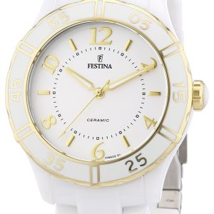 Festina Damklocka F16633-1 Dress Vit/Keramik Ø38 mm