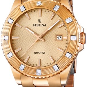 Festina Damklocka F16787-2 Multifunction Roséguldstonad/18 karat