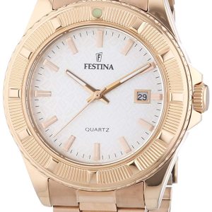 Festina Damklocka F16788-1 Vit/Roséguldstonat stål Ø40 mm