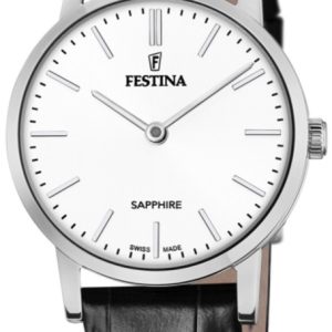 Festina Damklocka F20013-1 Vit/Läder Ø29 mm