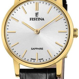 Festina Damklocka F20017-1 Silverfärgad/Läder Ø29 mm