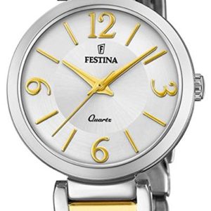 Festina Damklocka F20213-1 Silverfärgad/Gulguldtonat stål Ø30 mm