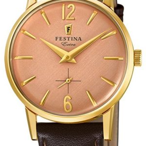 Festina Damklocka F20255-2 Roséguldstonad/Läder Ø29 mm