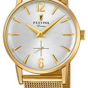 Festina Damklocka F20259-1 Silverfärgad/Gulguldtonat stål Ø29 mm