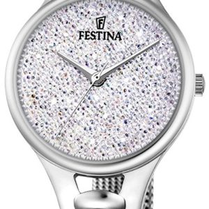 Festina Damklocka F20331-1 Mademoiselle Kristallinfattad/Stål Ø32 mm