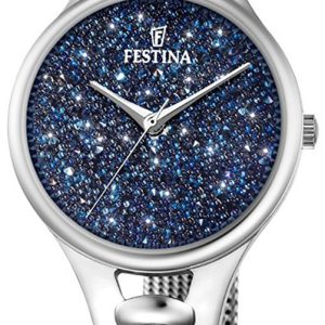 Festina Damklocka F20331-2 Mademoiselle Kristallinfattad/Stål Ø32 mm