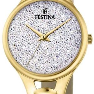 Festina Damklocka F20335-1 Mademoiselle Kristallinfattad/Läder Ø32