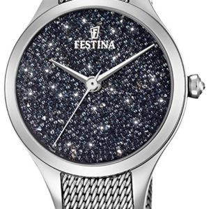 Festina Damklocka F20336-3 Mademoiselle Kristallinfattad/Stål Ø32 mm