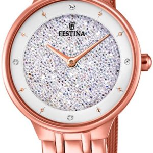 Festina Damklocka F20387-1 Vit/Roséguldstonat stål Ø31 mm