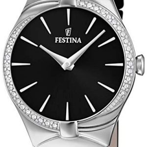 Festina Damklocka F20388-4 Mademoiselle Svart/Läder Ø31 mm