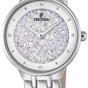 Festina Damklocka F20404-1 Mademoiselle Vit/Läder Ø30.5 mm