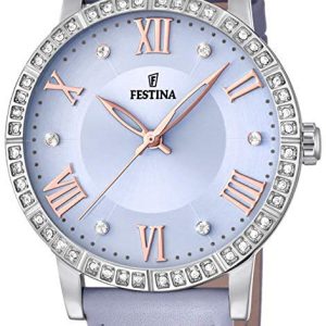 Festina Damklocka F20412-3 Lila/Läder Ø37 mm