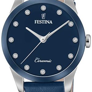 Festina Damklocka F20473-2 Blå/Läder Ø35 mm