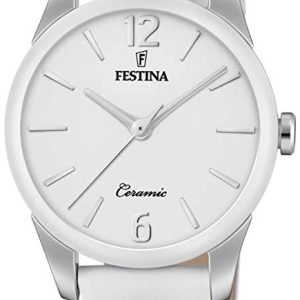 Festina Damklocka F20473-4 Vit/Läder Ø35 mm