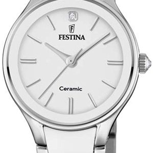 Festina Damklocka F20474-1 Ceramic Vit/Stål Ø31 mm