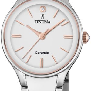 Festina Damklocka F20474-2 Vit/Stål Ø31 mm