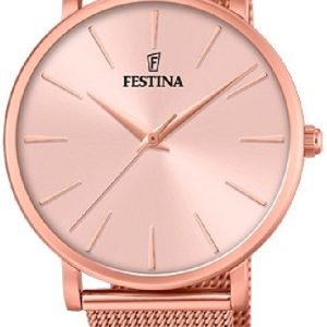 Festina Damklocka F20477-1 Roséguldstonad/Roséguldstonat stål Ø38