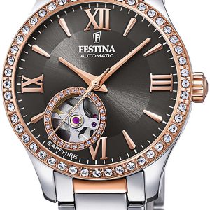 Festina Damklocka F20487-2 Grå/Roséguldstonat stål Ø34 mm