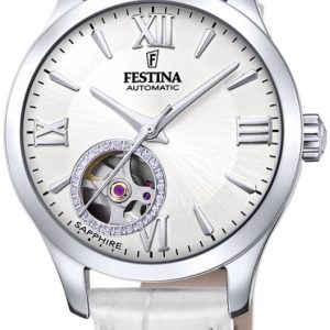 Festina Damklocka F20490-1 Vit/Läder Ø33 mm