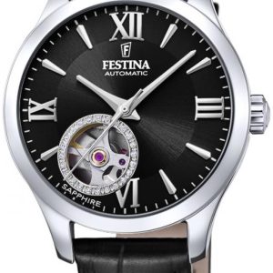 Festina Damklocka F20490-3 Svart/Läder Ø33 mm