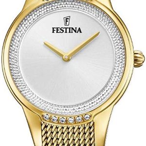 Festina Damklocka F20495-1 Silverfärgad/Gulguldtonat stål Ø30 mm