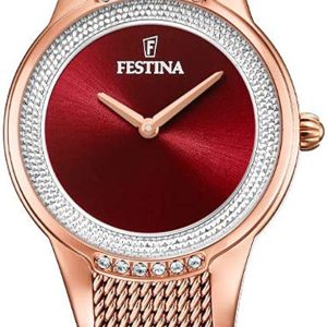 Festina Damklocka F20496-1 Röd/Roséguldstonat stål Ø30 mm