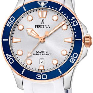 Festina Damklocka F20502-1 Silverfärgad/Gummi Ø39 mm