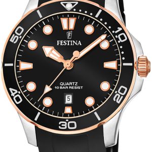 Festina Damklocka F20502-6 Boyfriend Svart/Gummi Ø38.5 mm