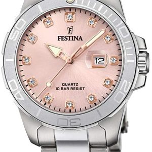 Festina Damklocka F20503-2 Roséguldstonad/Stål Ø35 mm