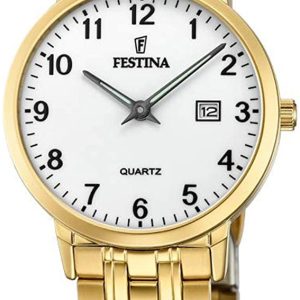 Festina Damklocka F20514-1 Vit/Gulguldtonat stål Ø31 mm