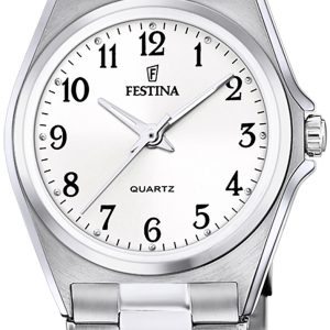 Festina Damklocka F20553-1 Classic Vit/Stål Ø31 mm