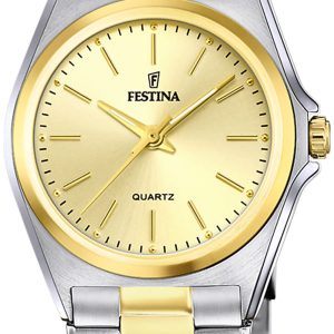 Festina Damklocka F20556-3 Classic Gulguldstonad/Gulguldtonat stål