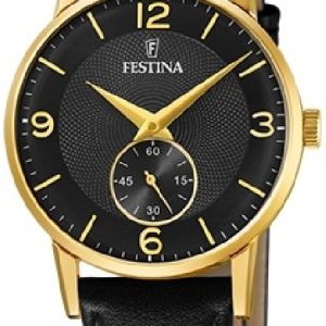 Festina Damklocka F20571-4 Retro Svart/Läder Ø29 mm