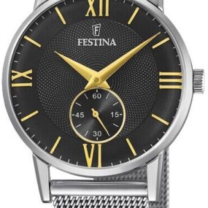 Festina Damklocka F20572-4 Retro Svart/Stål Ø29 mm