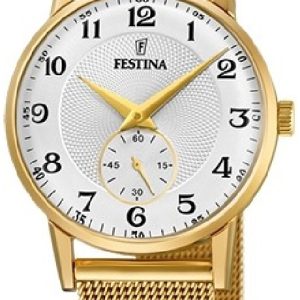 Festina Damklocka F20573-1 Retro Silverfärgad/Gulguldtonat stål